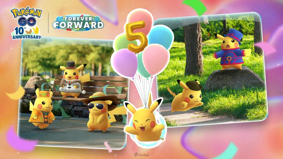 《Pokémon GO》公開10週年紀念三波慶祝活動!讓扮裝「皮卡丘」度過精彩7月! 3 圖3 7月第二波│可在地圖上遇見的寶可夢