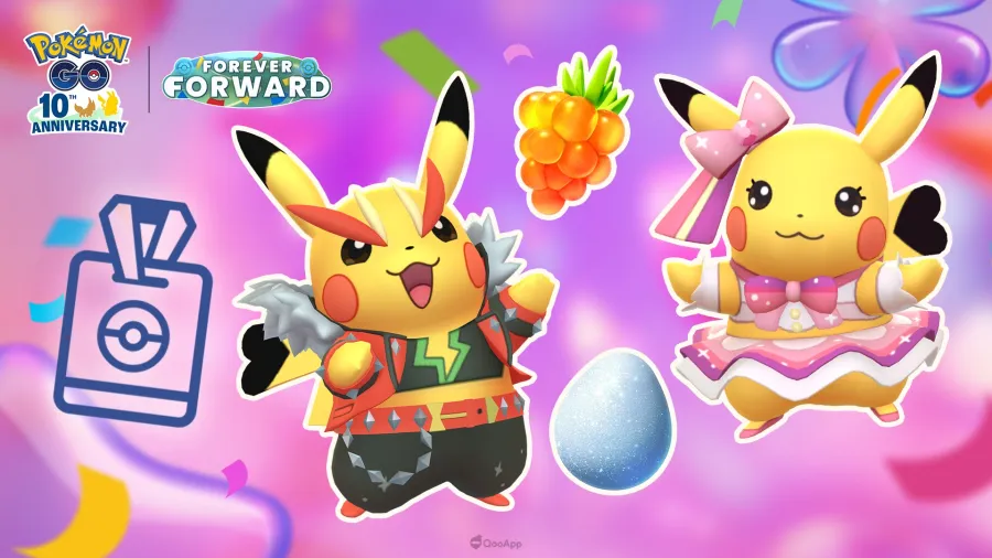 《Pokémon GO》公開10週年紀念三波慶祝活動!讓扮裝「皮卡丘」度過精彩7月! 4 圖4 7月第二波│主角寶可夢與獎勵