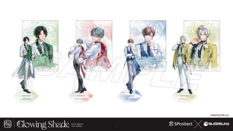 SPcollect×NIJISANJI EN聯名彩妝系列「Glowing Shade」第二彈正式開賣!人氣男團「BY THE BEAT」監修專屬彩妝 5 壓克力立牌