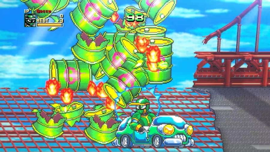 橫向捲軸動作遊戲《棒球殺手》完全重製版《棒球殺手 LEAGUE-MAN Bases Loaded》12月10日發售!將實裝《燃燒野球》聯名合作關卡 3 NBLM GamePlay SS 2