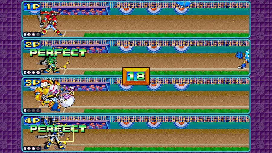 橫向捲軸動作遊戲《棒球殺手》完全重製版《棒球殺手 LEAGUE-MAN Bases Loaded》12月10日發售!將實裝《燃燒野球》聯名合作關卡 7 NBLM GamePlay SS 4