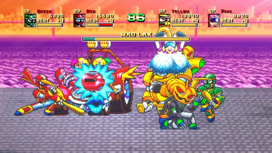 橫向捲軸動作遊戲《棒球殺手》完全重製版《棒球殺手 LEAGUE-MAN Bases Loaded》12月10日發售!將實裝《燃燒野球》聯名合作關卡 5 NBLM GamePlay SS 6
