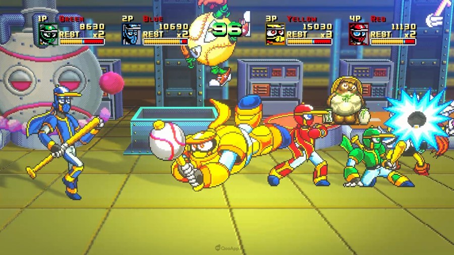 橫向捲軸動作遊戲《棒球殺手》完全重製版《棒球殺手 LEAGUE-MAN Bases Loaded》12月10日發售!將實裝《燃燒野球》聯名合作關卡 6 NBLM GamePlay SS 9
